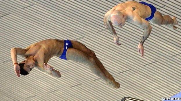 Tom Daley and Pete Waterfield diving