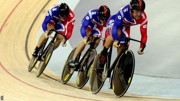 Ross Edgar, Jason Kenny and Sir Chris Hoy