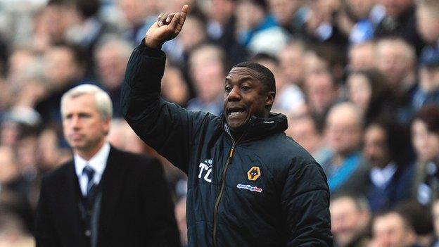 Terry Connor (foreground) with Alan Pardew (background)