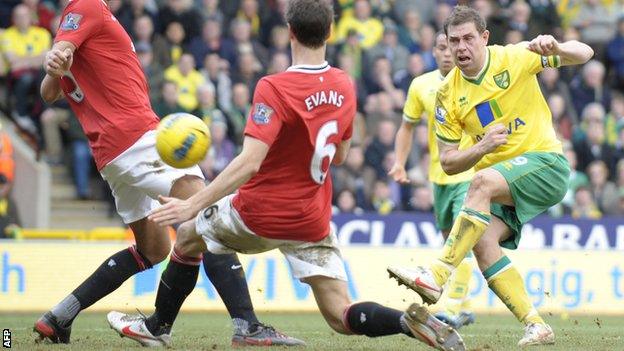 Grant Holt strikes for Norwich City