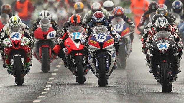 Supersport riders push hard for quick start at last year's North West 200