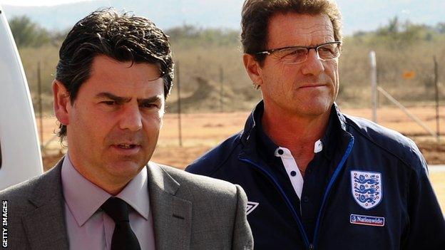 Adrian Bevington and Fabio Capello