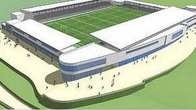 Artists' impression of Stadium for Cornwall