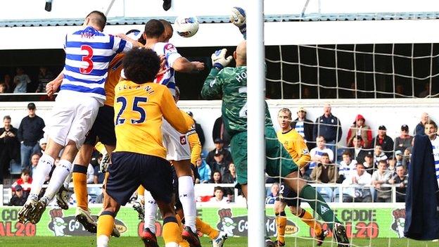 Bobby Zamora heads in for QPR