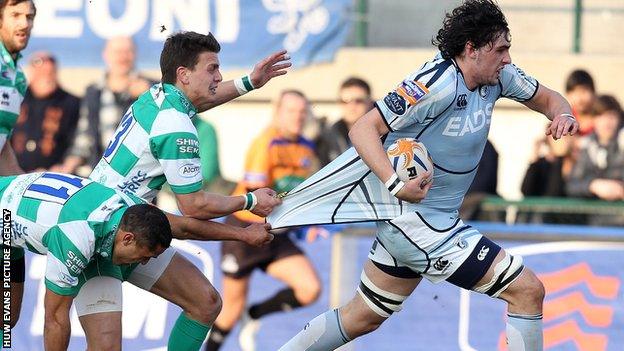 Cory Hill tries to escape the tackle