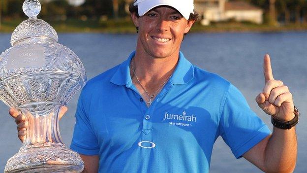 Rory McIlroy with the Honda Classic trophy