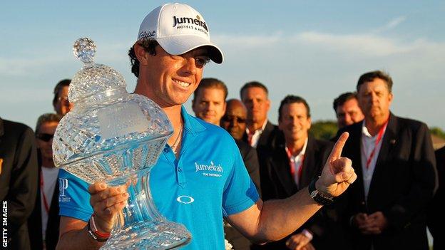 Rory McIlroy with the Honda Classic trophy