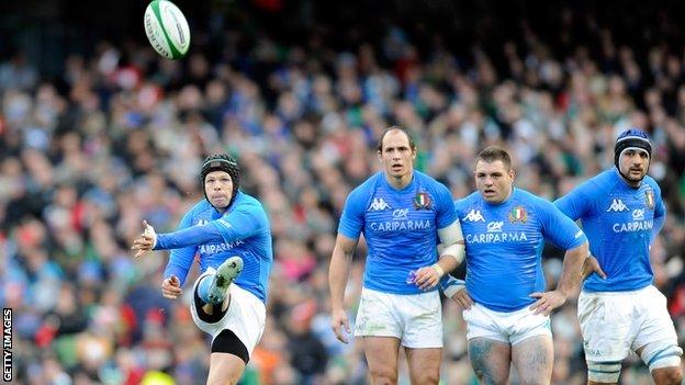 Kris Burton (left) starts at fly-half for Italy