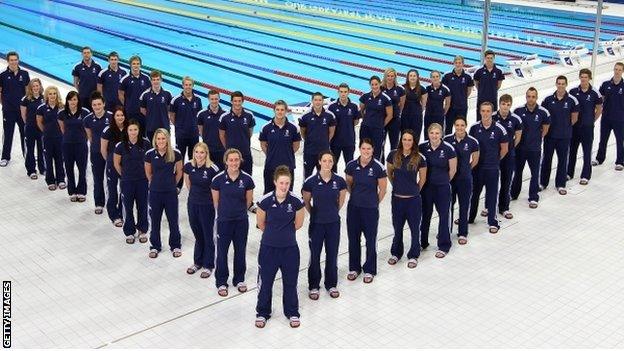 Team GB's swimming squad