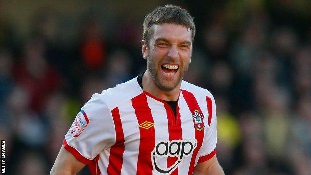 Rickie Lambert in action for Southampton