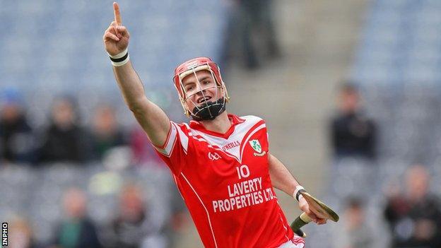 Liam Watson celebrates one of his goals in Saturday's remarkable win