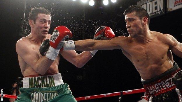 Matthew Macklin is punched by Sergio Martinez