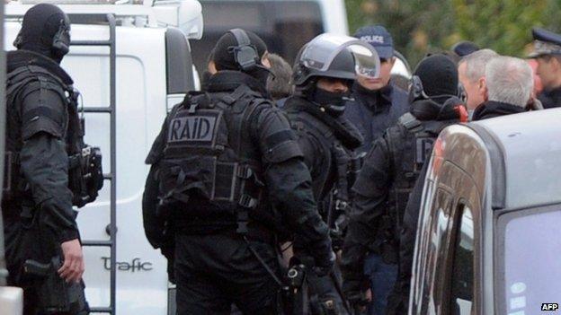 French RAID police in Toulouse