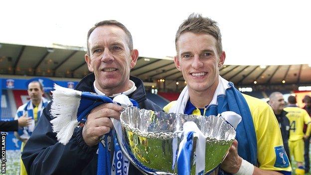 Kenny Shiels and his son Dean, the Killie striker