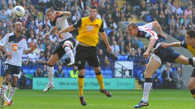 David Wheater (right) scores