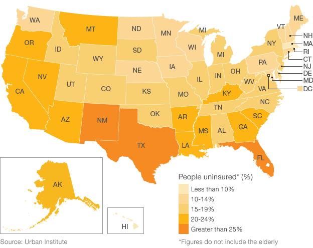 Health insurance map