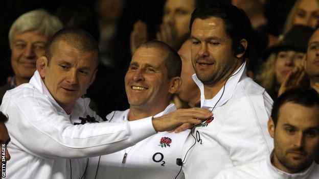 Graham Rowntree, Stuart Lancaster and Andy Farrell