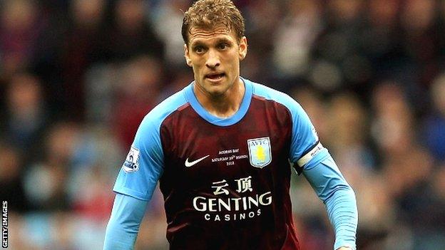 Aston Villa captain Stiliyan Petrov