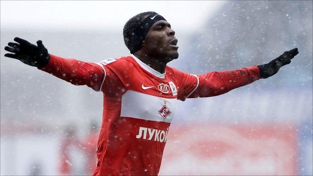 Spartak Moscow's Nigerian striker Emmanuel Emenike