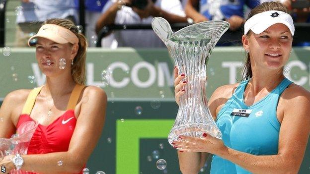 Maria Sharapova and Agnieszka Radwanska