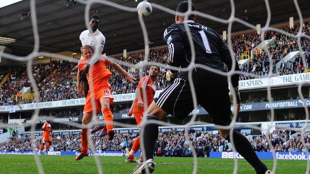 Emmanuel Adebayor scores