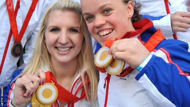 Rebecca Adlington and Eleanor Simmonds