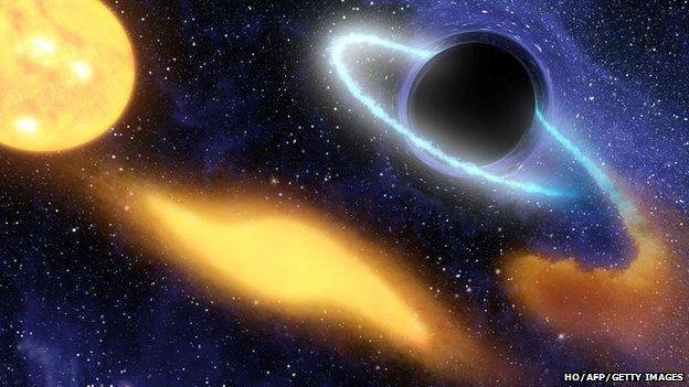 Artist's impression of black hole