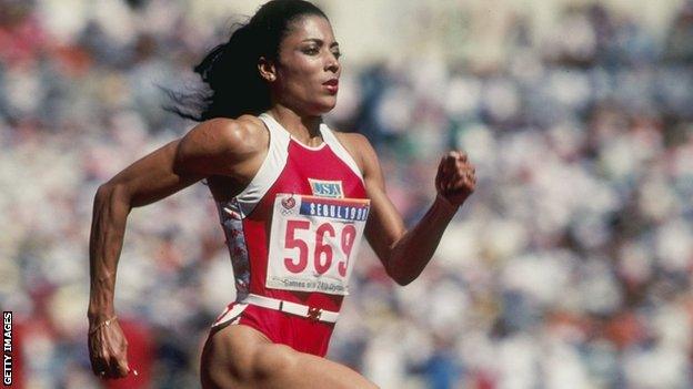 Former three-time Olympic champion Florence Griffith-Joyner