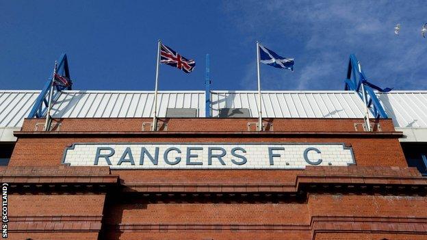 The front of Rangers' Ibrox Stadium