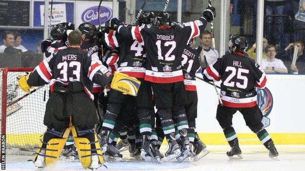 Cardiff Devils celebrate