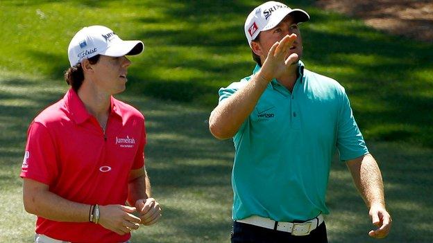 Graeme McDowell played with Rory McIlroy in Sunday's final round