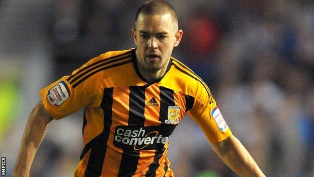 Hull City striker Matt Fryatt scores his 12th goal of the season