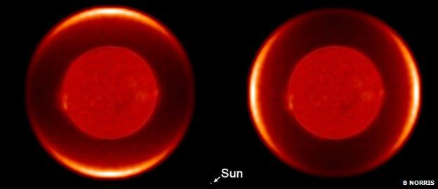 Polarised model images of W Hydrae