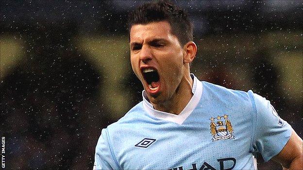 Manchester City striker Sergio Aguero