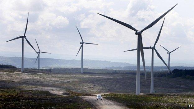 Whitelee Windfarm on the outskirts of Glasgow