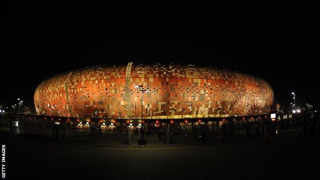 The FNB Stadium in Johannesburg