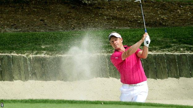 Luke Donald in third-round action at Hilton Head