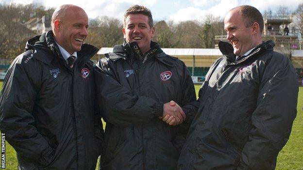 Harvey Biljon (left), Chris Stirling and Ian Davies (right)