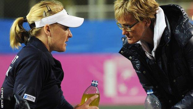 Elena Baltacha and Judy Murray