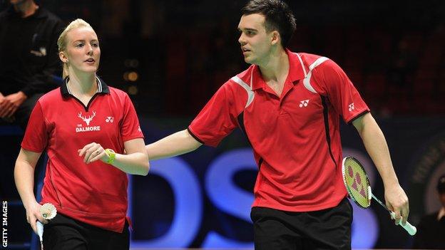 British mixed doubles pair Chris Adcock and Imogen Bankier