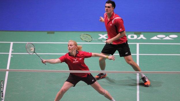 British mixed doubles pair Chris Adcock and Imogen Bankier