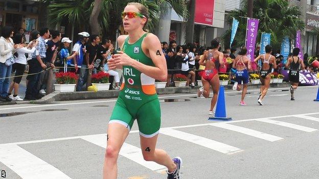 Aileen Morrison running in Ishigaki on Sunday