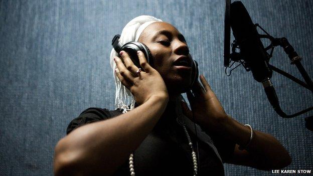 Esther Michael Emeh, singer and student at the Ballanta Academy of Music in Freetown