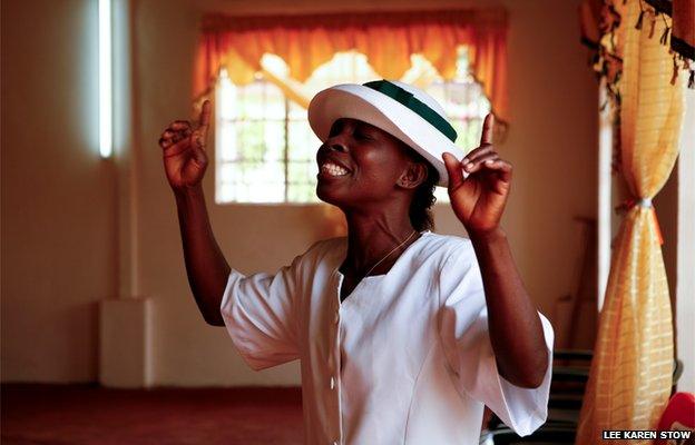 Taken during a church service