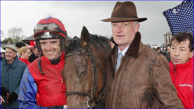 Ruby Walsh and Willie Mullins with Quevega