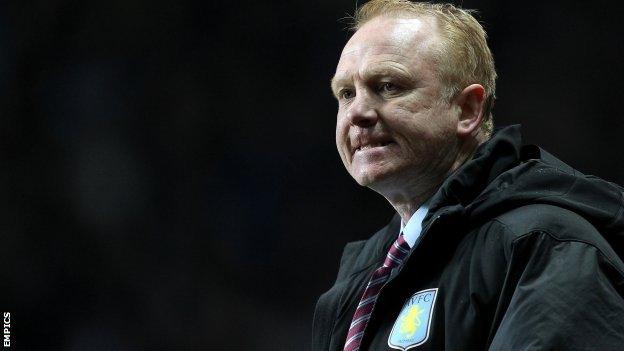 Aston Villa manager Alex McLeish