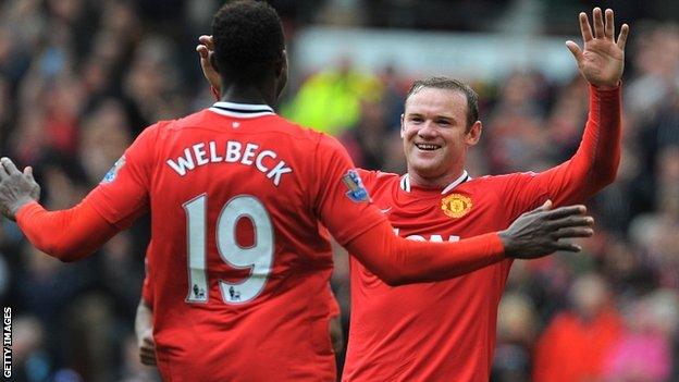 Danny Welbeck and Wayne Rooney