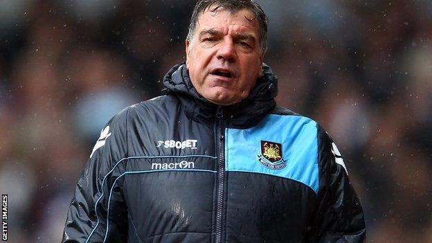 West Ham manager Sam Allardyce