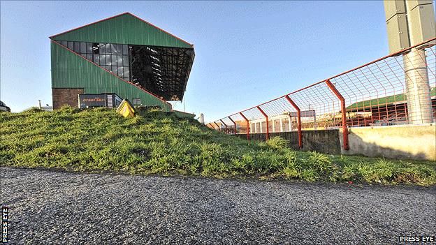 Glentoran's Oval ground in east Belfast