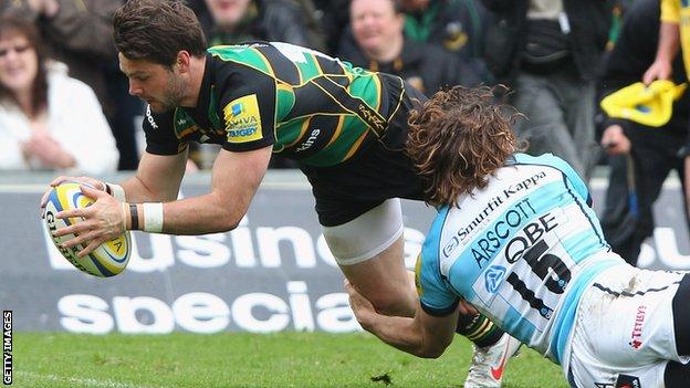 Ben Foden scores Northampton's second try